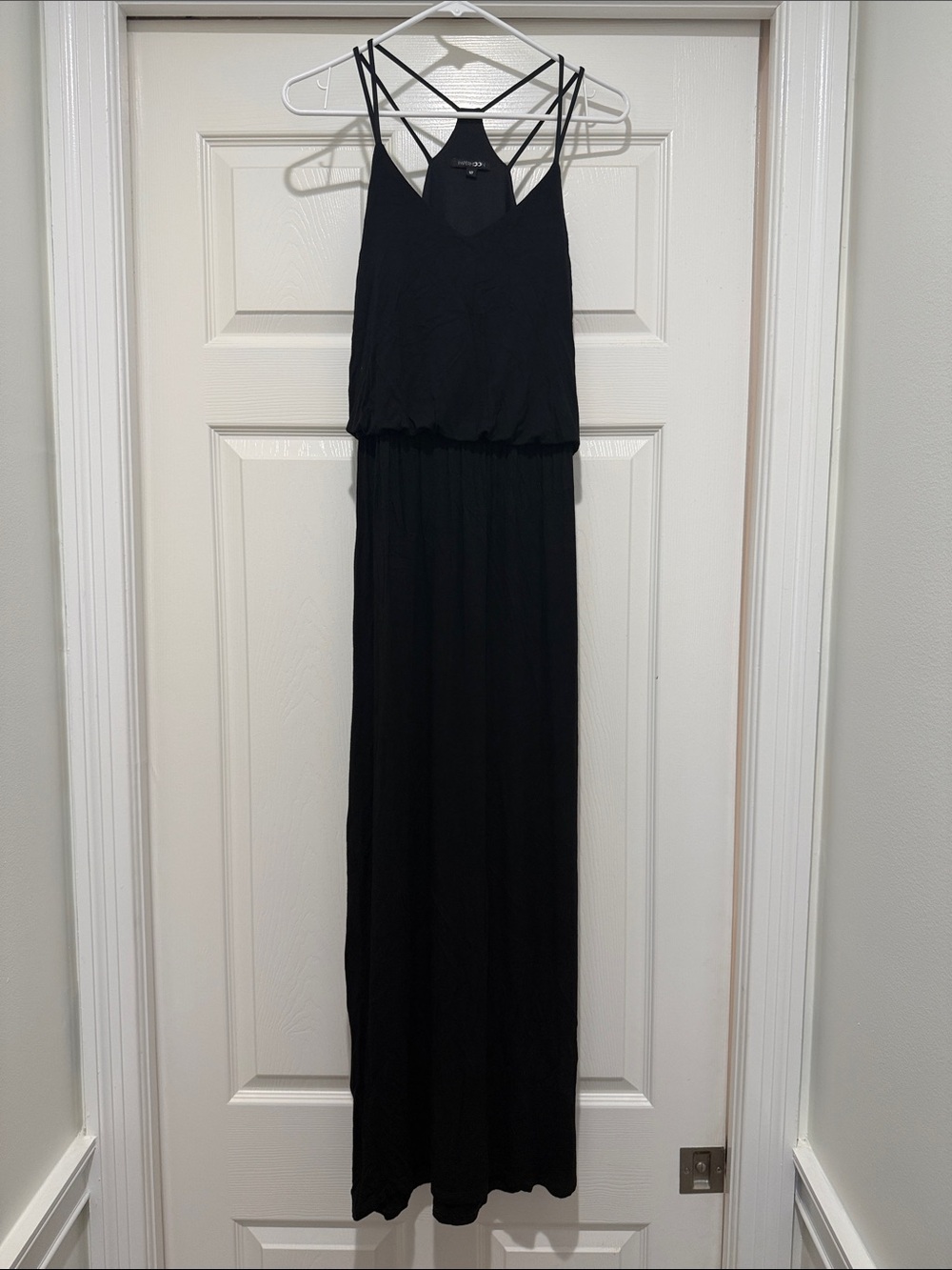Papermoon Black Strappy Maxi Dress with Blouson Bodice